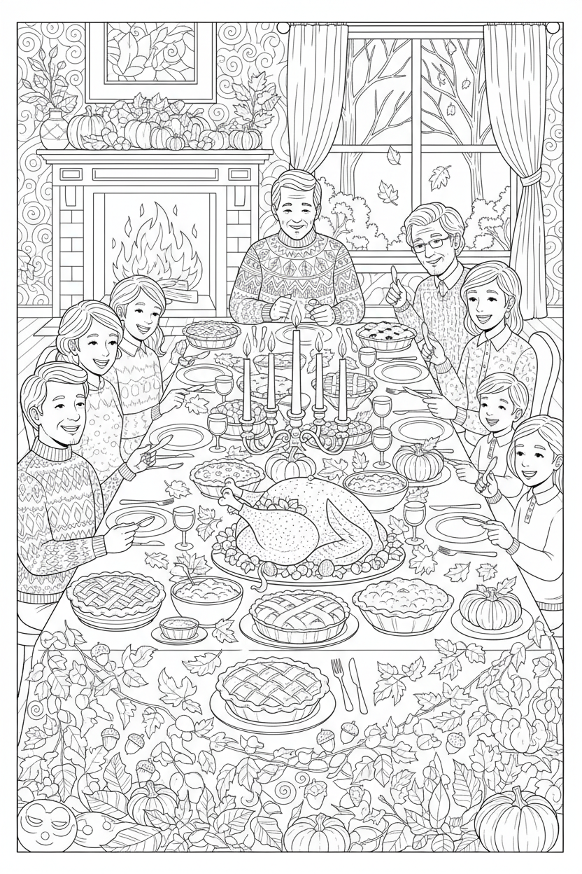 Thanksgiving Feast Scene