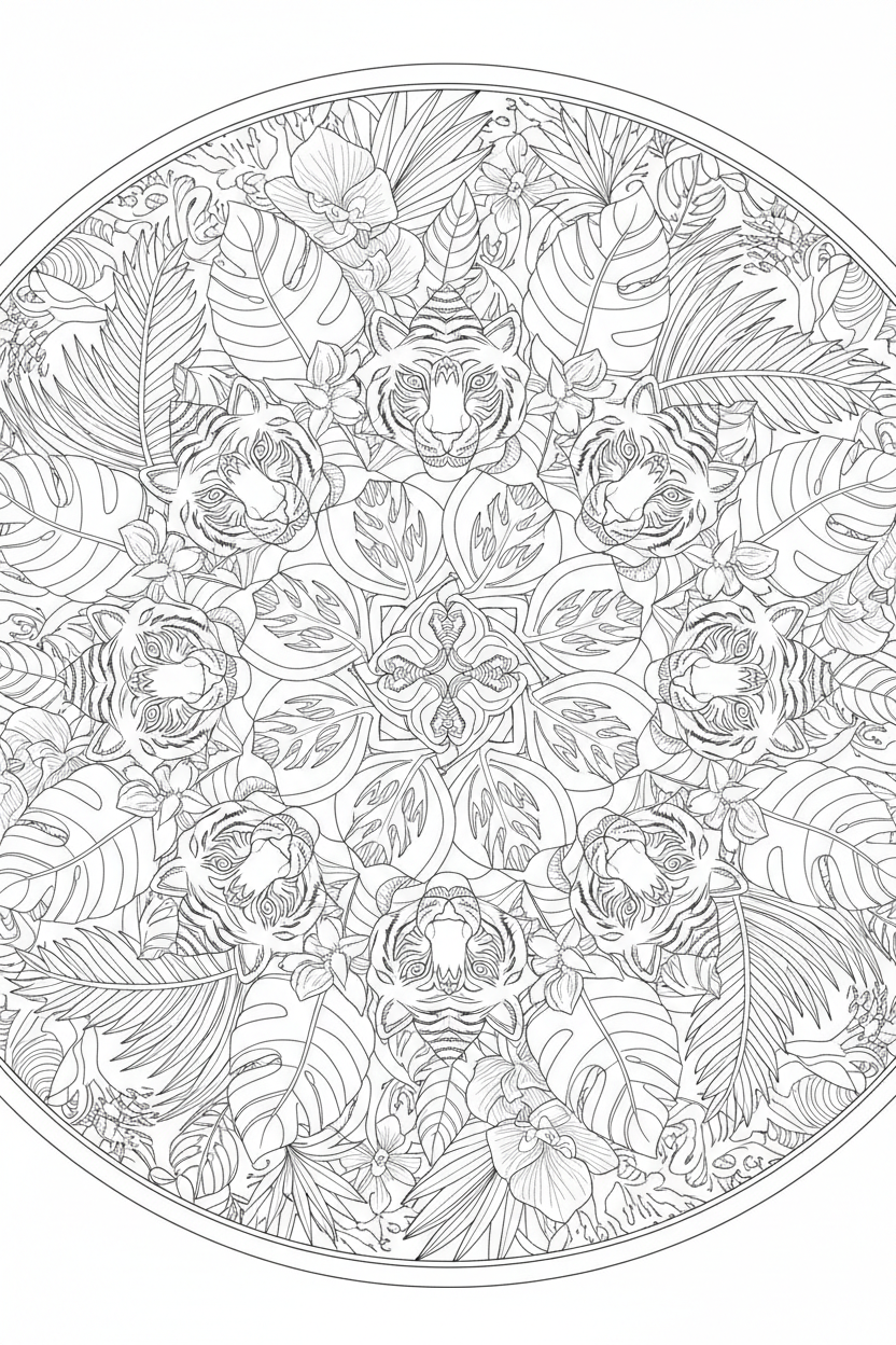 Tiger Orchid Mandala