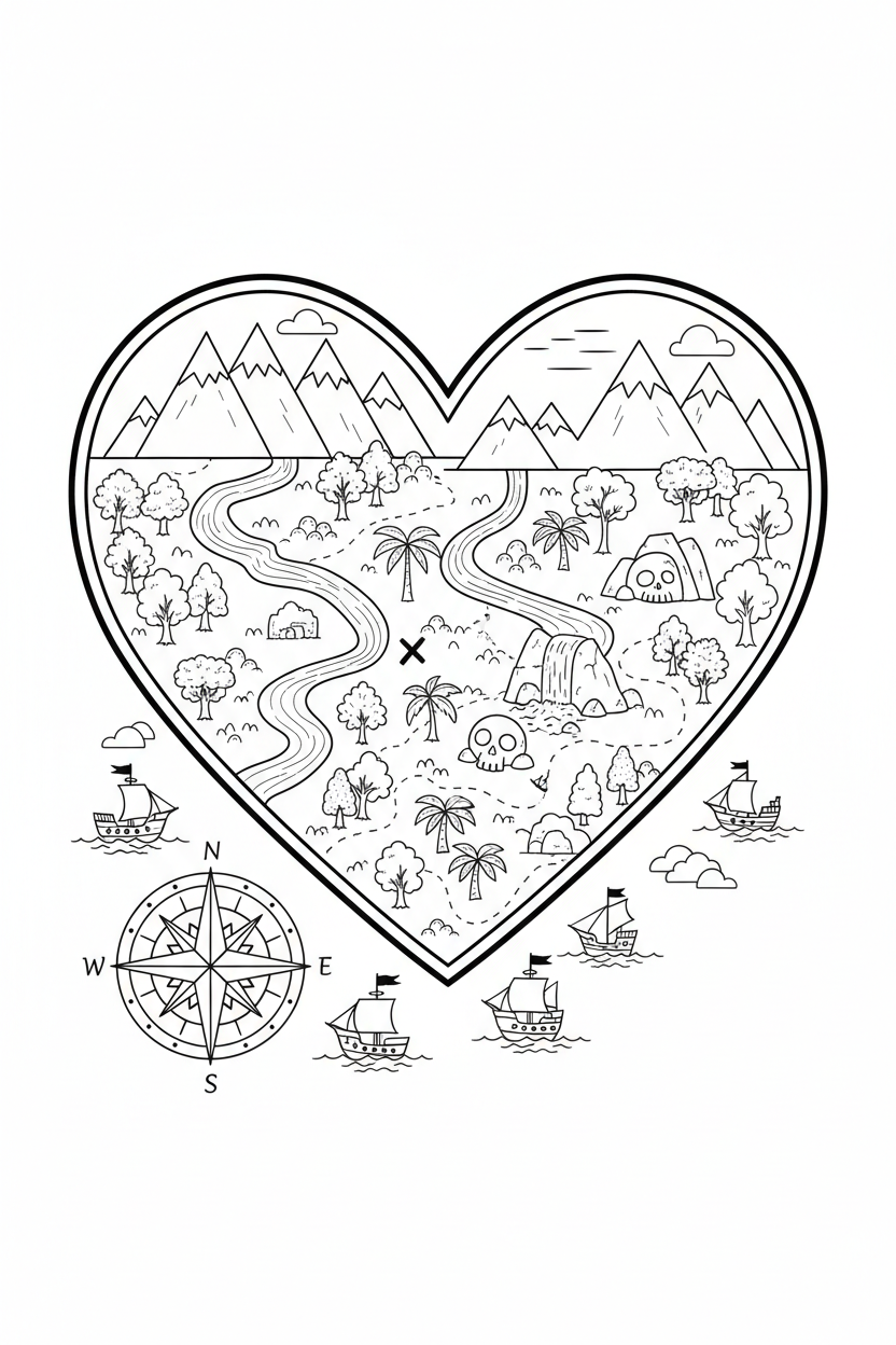 Treasure Map Heart