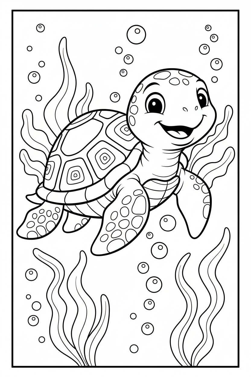 Turtle Coloring Page