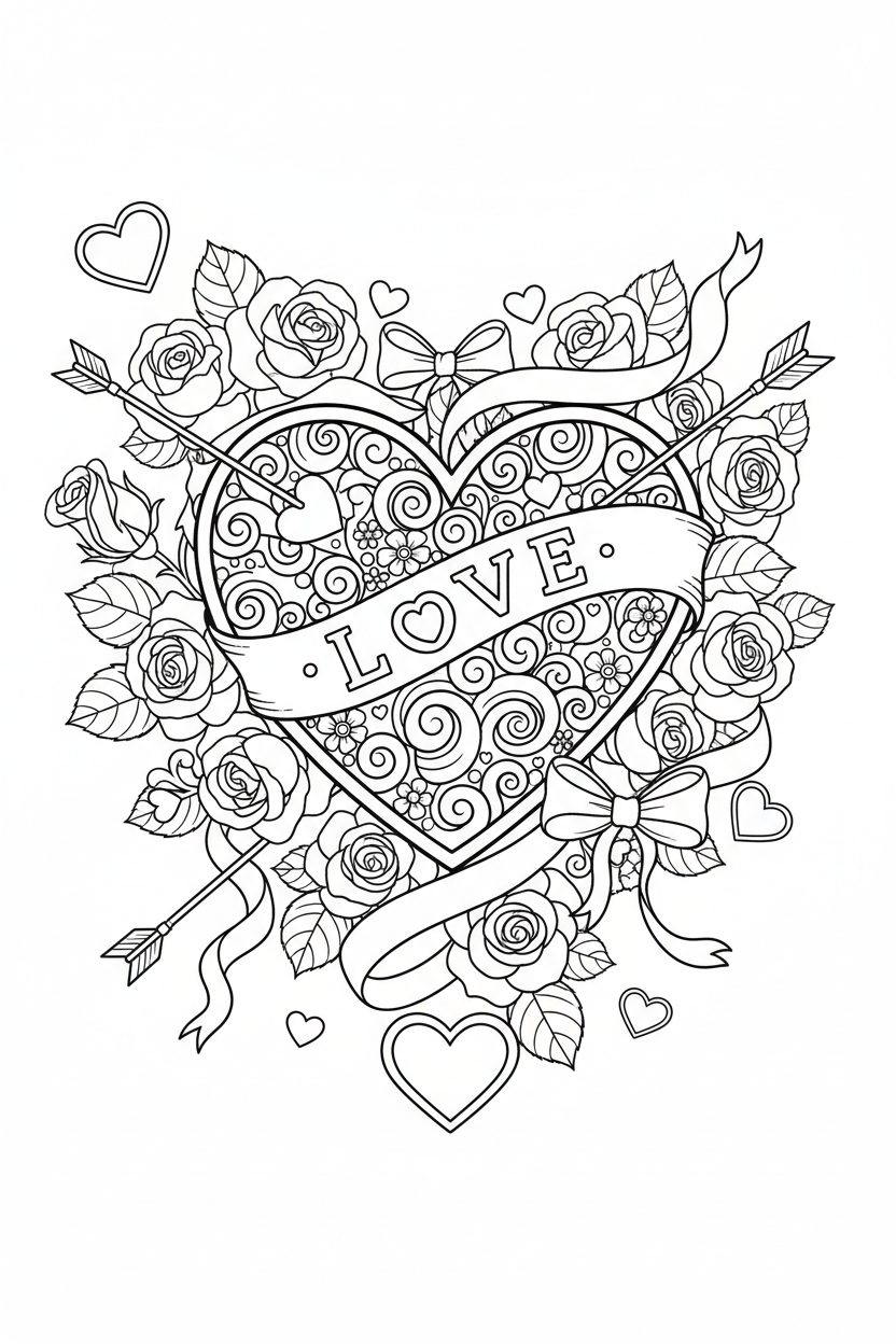Valentine's Coloring Page