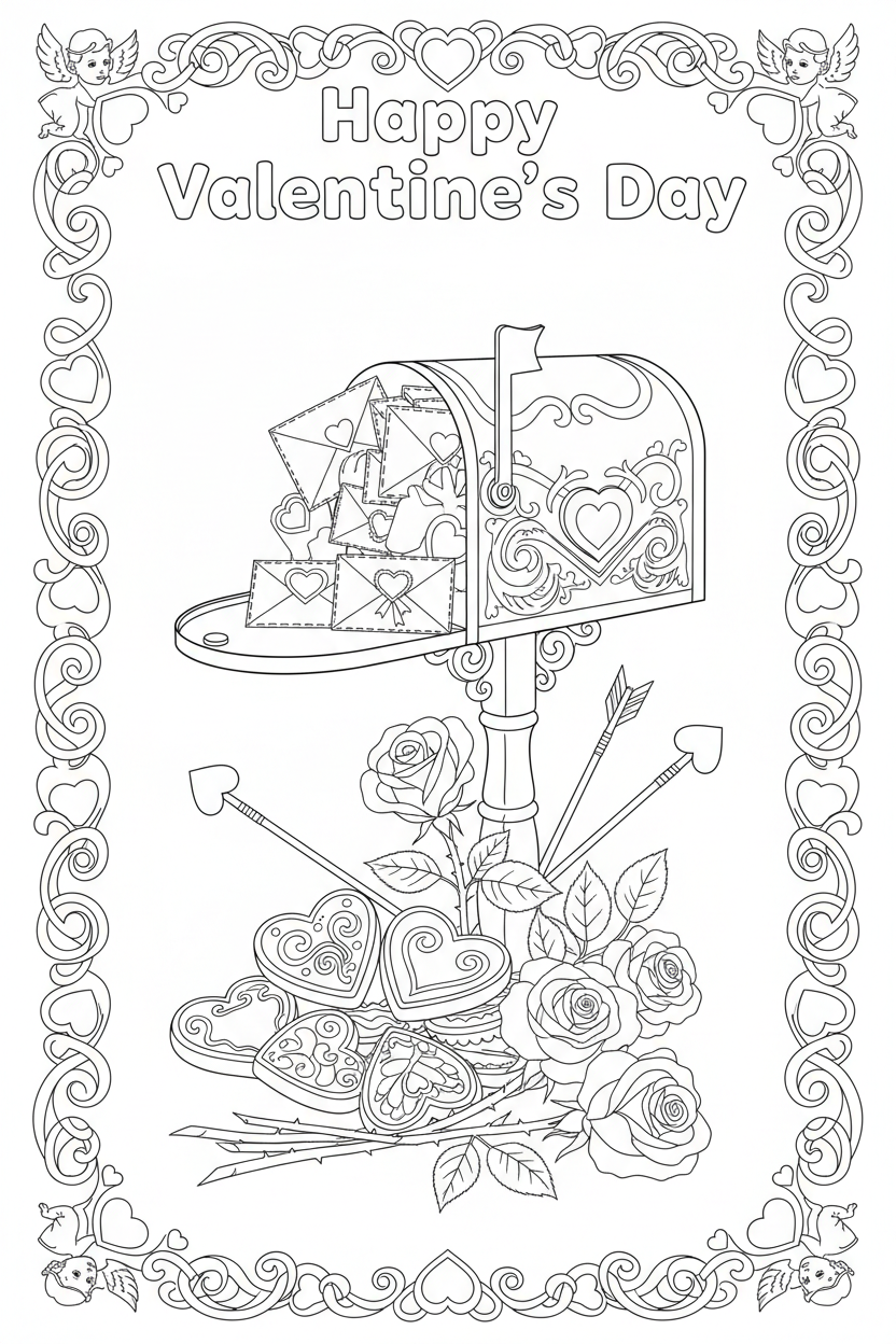 Valentine's Mailbox Scene