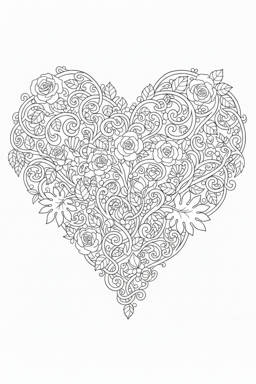 Vine Rose Heart Variation