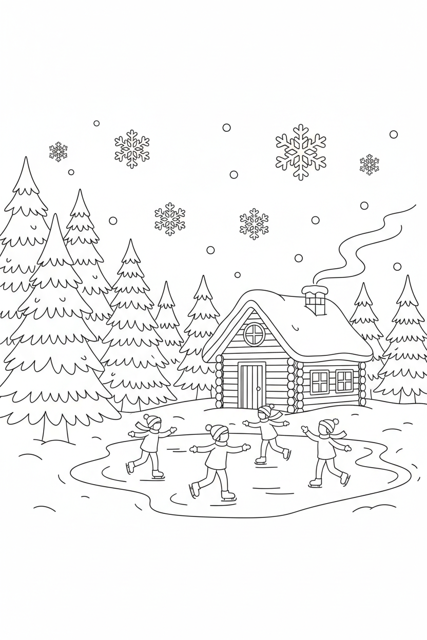 Winter Wonderland Coloring Page