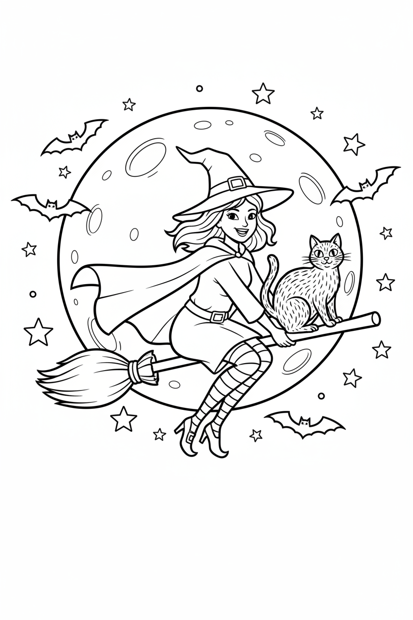 Witch Coloring Page