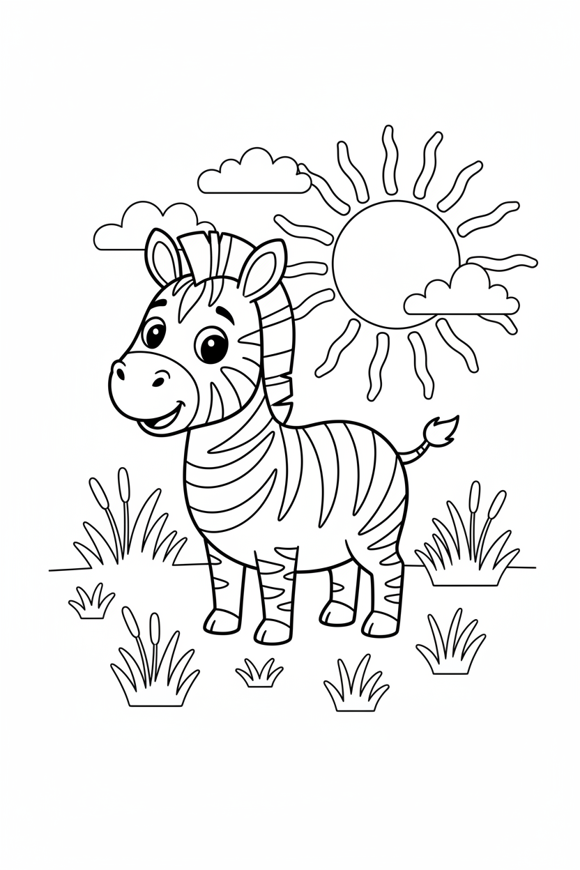Zebra coloring page