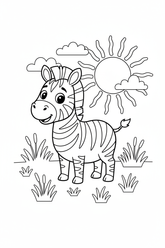Zebra coloring page