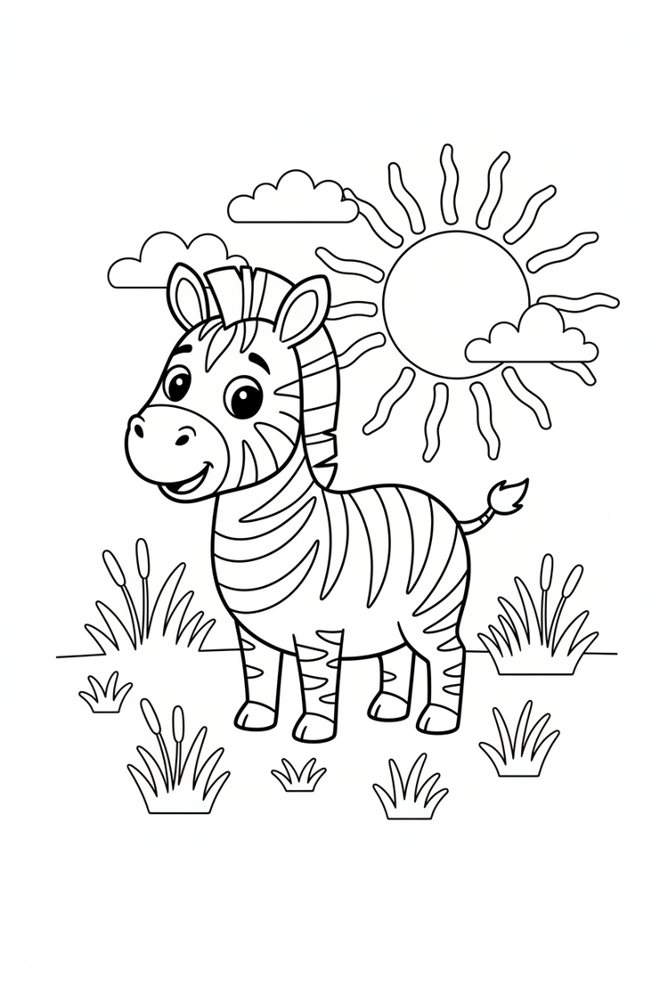 Zebra coloring page