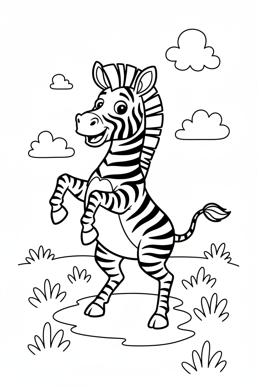 Zebra Coloring Page